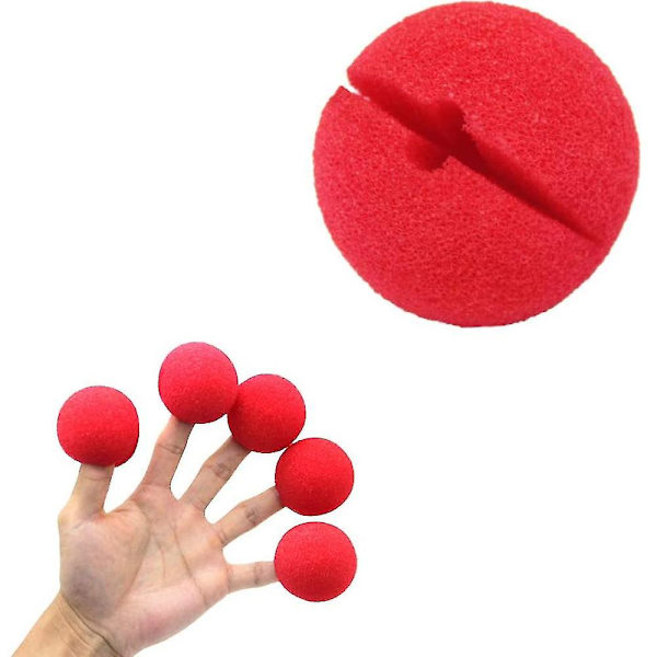 25st Red Circus Clown Nose Juldräkt Cosplay Halloween Dekor