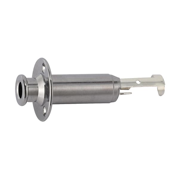 Guitar Bass Pickup 6,5 mm End Pin Jack Output Socket Plug Socket til Bas Elektrisk Guitar sølv(Rou