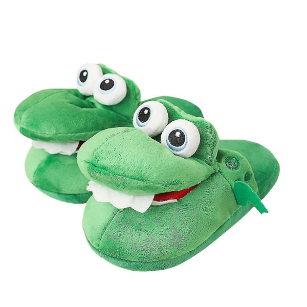 Women Crocodiles  With Open Mouth Cotton Slippers With A Moving