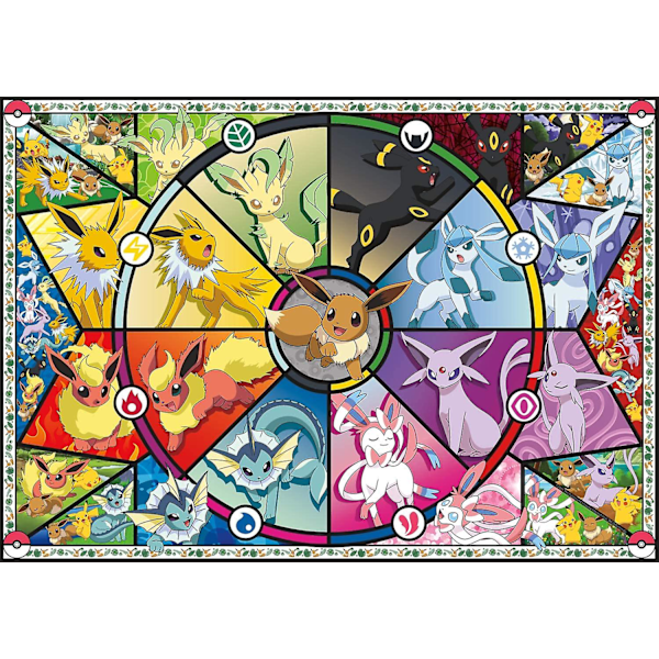 Pokmon - Eevee's Stained Glass - 1000 Piece Jigsaw Puzzle