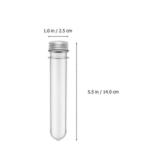 50 st 45 ml PET-provrörsflaskor Badssaltflaskor Godisburkar (Transparent)