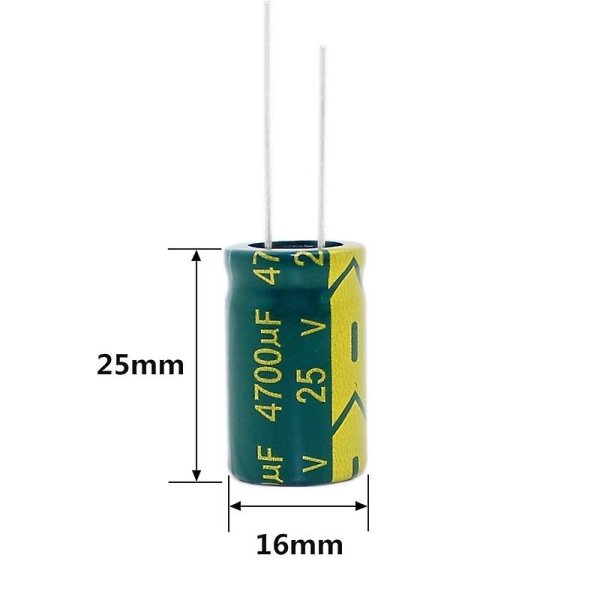 10 kpl 25V 4700UF matala ESR/impedanssi korkeataajuinen alumiinielektrolyyttikondensaattori blue