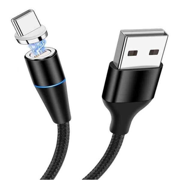 Magnetkabel USB til USB-C Svart 5A 1 Meter