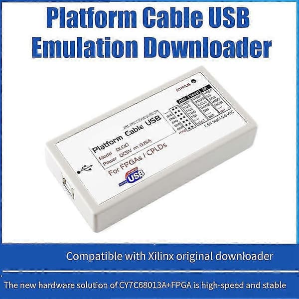 Plattformkabel USB-programmerer nedlaster for in-circuit konfigurasjon og programmering av alle Xilinx-enheter Emulator JH4 White