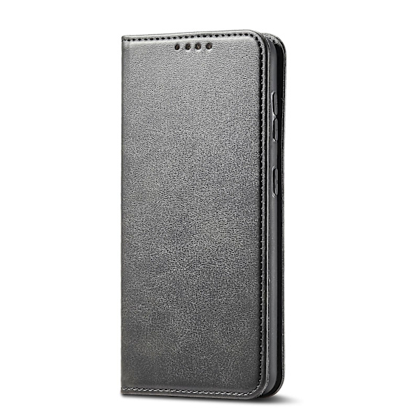 For LG Q7 Kalveskind Tekstur Magnetisk Horisontal Flip Læder Etui
