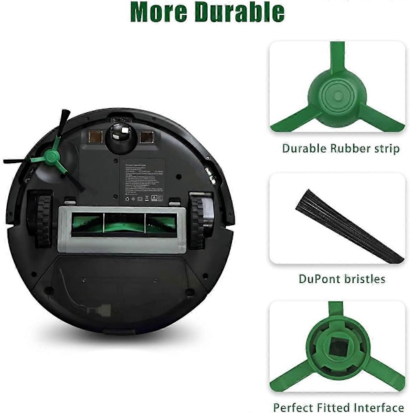 10 stk. sidebørster til iRobot Roomba støvsuger As Shown
