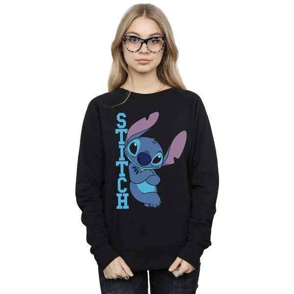 Disney Dame/Kvinder Lilo Og Stitch Poserer Sweatshirt S Sort Black Black S