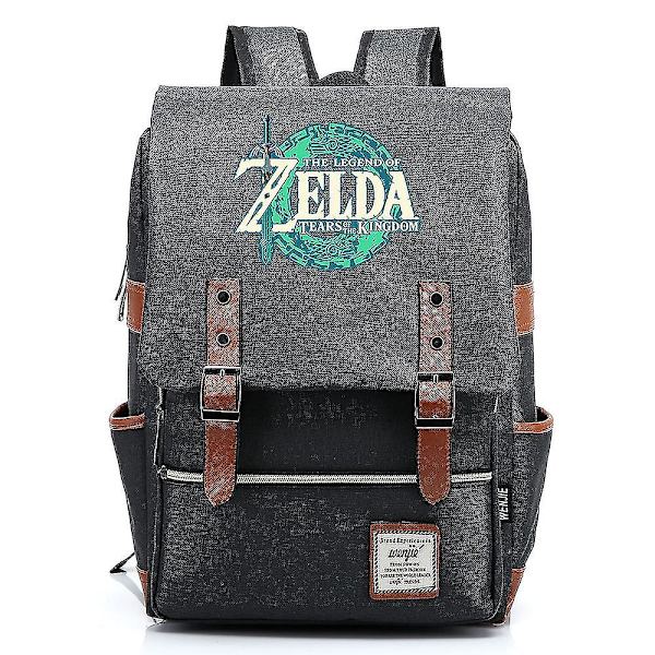 Zelda Usb Lade Skolesekk Ryggsekk For Studenter - Reise Notebook Laptop Vesker