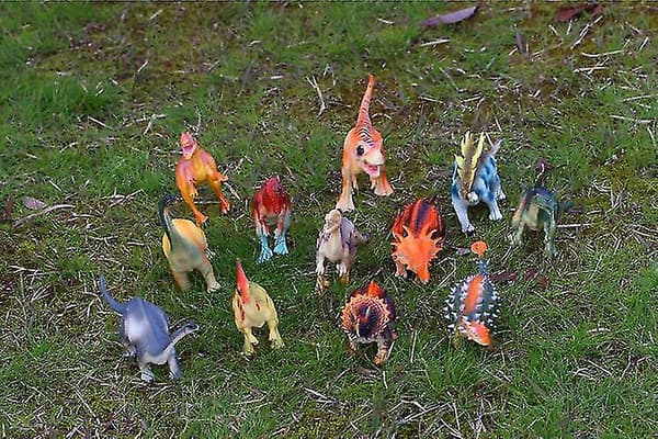 12 stk. Børns Simulations Dinosaur Model Pædagogisk Legetøjsmodel