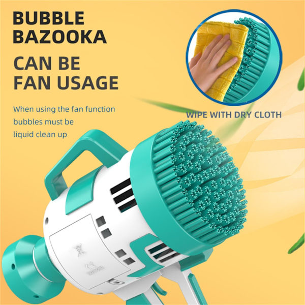 Bubbelmaskin med 108 hål, superstor elektrisk automatisk bubbelmaskin för barn Vuxna Sommar utomhusfestaktivitet
