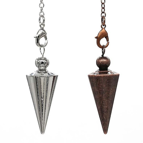 Kobber Spiritual Point Pendel For Divination Healing Dowsing Wicca Balancing Spiss Cone Pendel Pendel red copper