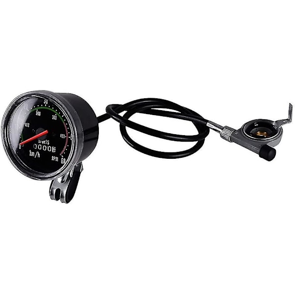 Mekanisk sykkelcomputer Sykkel Speedometer Kilometerteller Sykkelstoppeklokke Sykkelcomputer for de fleste sykler (svart) (1 stk)