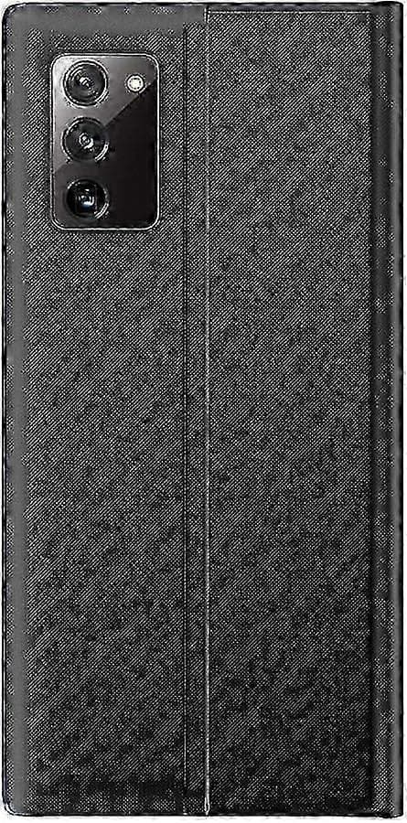 Galaxy S20 FE Premium Läder Smart View Flipfodral med Spegelfönster Black