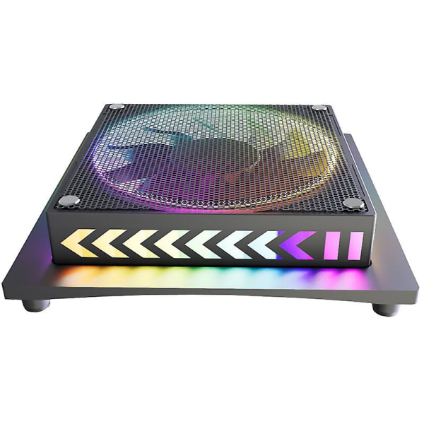 Kjølefan Kompatibel med Xbox Series X med Ekstern USB-Port og RGB-Farge LED-Lys, Kjølestativ