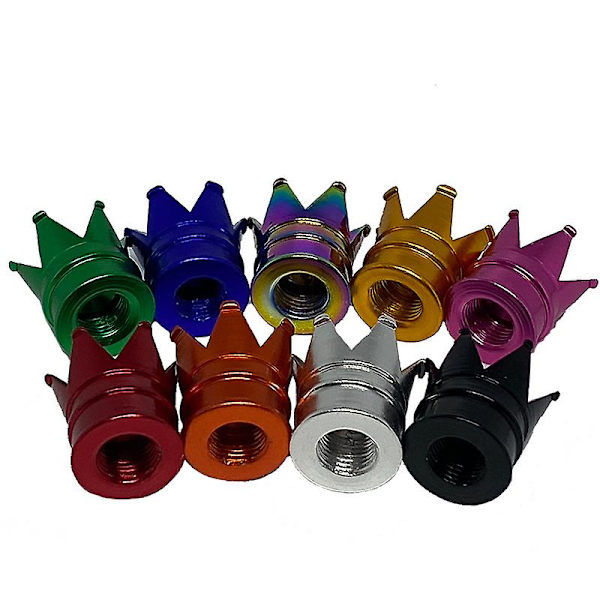 4kpl Crown Wheel Rengas Venttiilikorkit Autolle Moottoripyörälle Pölytiivis Venttiilikorkit Cover Auton muotoilu Auton ulkokoristetarvikkeet| | 4PCS Red