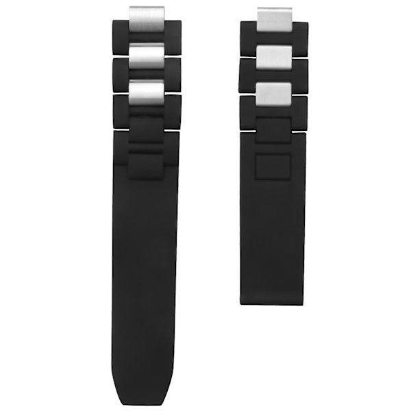 20mm silikonband watch för Chronoscaph Autoscaph 21 band, svart