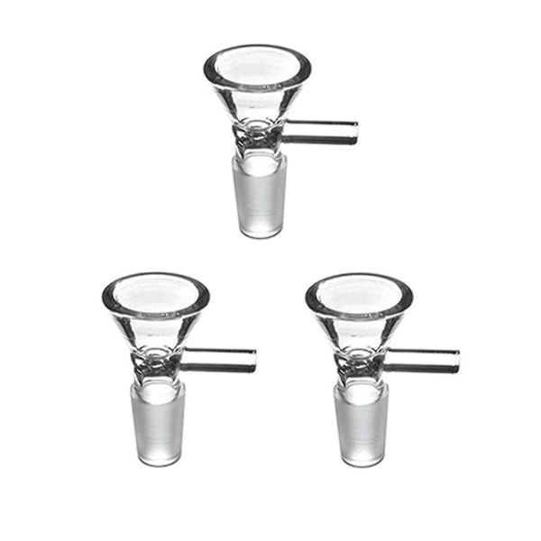 3 bitar av glas Tratt Glasskål Adapter Manuell genomskinlig diskhylla Klar Slitstark trattskål av glas