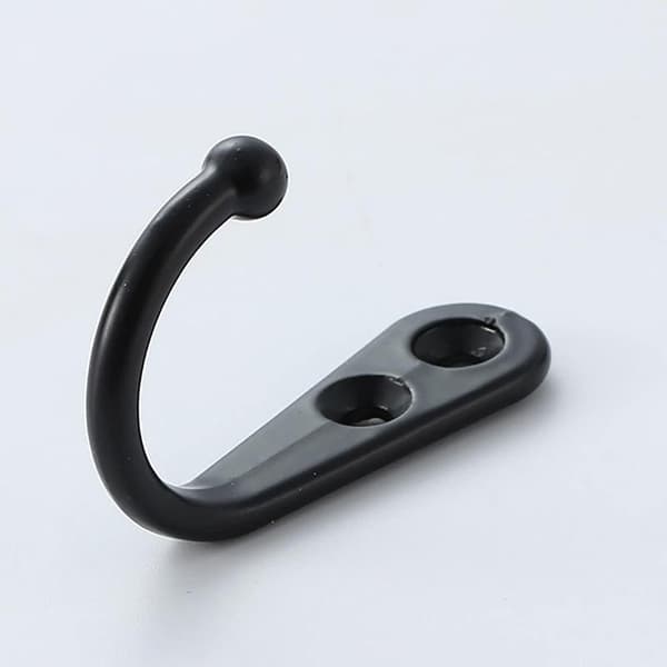 Simple Hooks Black Wall Hooks Black Coat Hooks Equipped with Mounting Screw