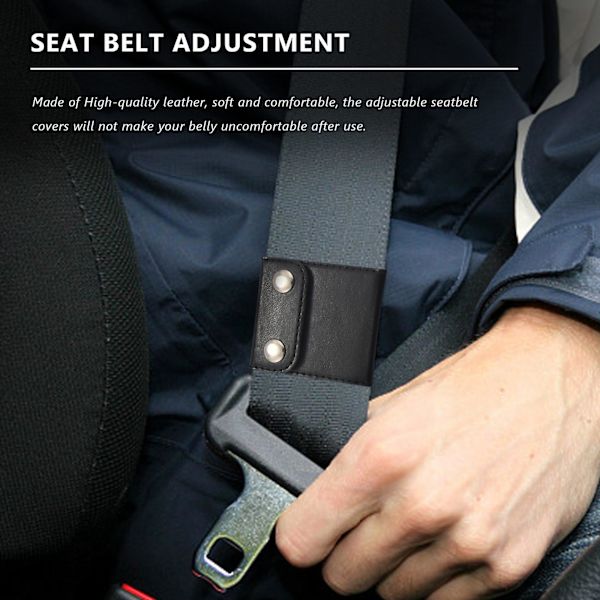Auto Bälte Regulator Anti-le Neck Fixer Juster Utrustning Bil Bälte Locator-2 st Svart