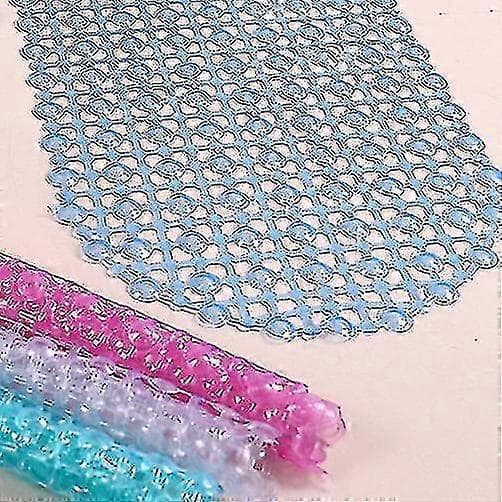 Sklisikker Bade Gulv Boble Dusj Badekar Matte Plast Gummi Pvc, blå