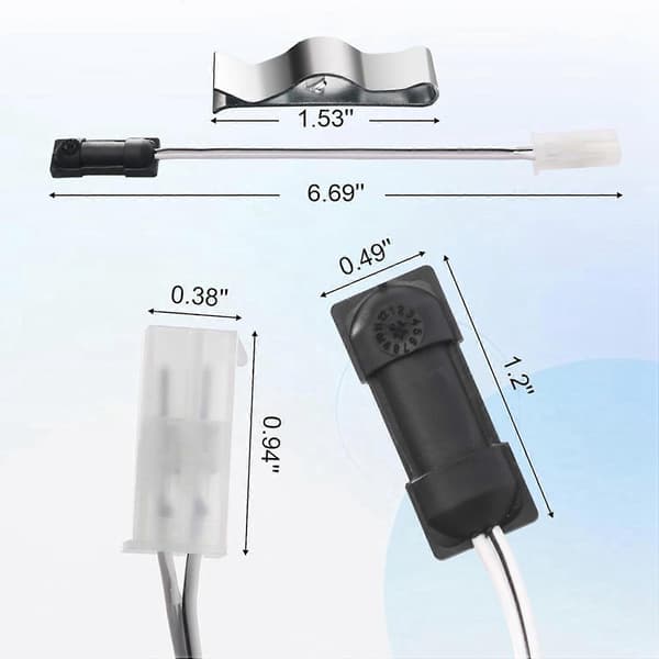 2X 629409 Bobil Kjøleskapsensor for Norcold Termistorsensor og Kjøleskap Termistor Monteringsklips Black