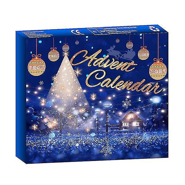 24 päivän joulukalenteri Countdown Advent Surprise Blind Box Charms Rannekoru Diy Lapset Tytöt Lahja
