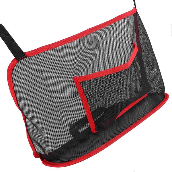 Håndtaskeholder Organizer Polyesterfiber Bilinteriør Sæderyg Opbevaringsnetpose TilbehørMed Lomme Rød