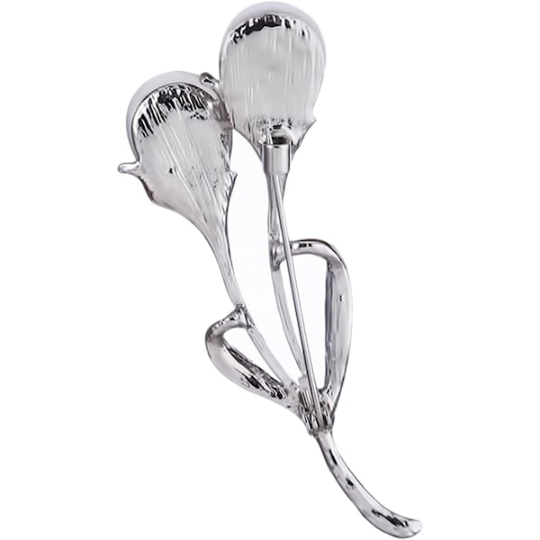 Guoshang Naisten Ruusukulta Opaali Calla Lily Rintaneula Kukka Opaali rintaneula Takit Takit Puserot Tarvikkeet, hopea, 1 kpl
