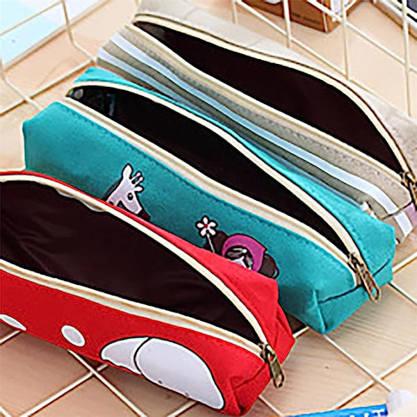 Blyant Brevpapir Kapacitet Student Blyant Stor taske Etui Japansk kreativ husholdning og arrangører Skabshylder Organizer (grøn, én størrelse)