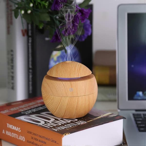(Kamel) Ultralyd USB Aroma Diffuser Aroma Luftfugter Trækorn LED Lys Elektrisk Æterisk Olie Diffuser