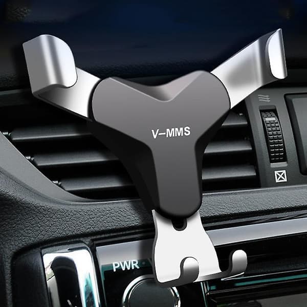 Universal Gravity Biltelefonholder Bil Luftventil Mount Stand Holder Support Til Iphone Xiaomi Biltilbehør Interiør Dekoration| | Silver