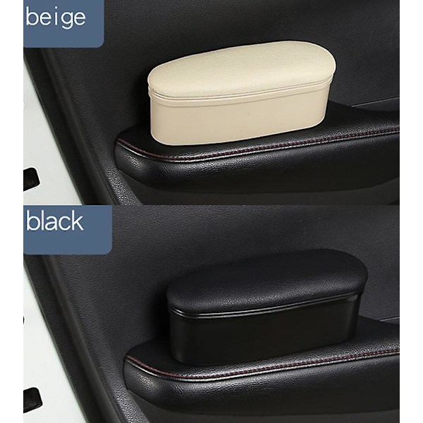 Universal förvaring Armstöd Bildörr Läder Ergonomiska armstöd Bilinteriördelar Arm Armbågsstöd Armhöjningsdyna för bil - armstöd Beige