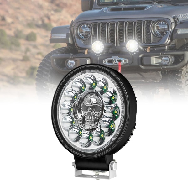Auton LED-työvalo Big Vision Skull Circle Light Edistyksellinen LED-ajovalo pitkäkestoiseen suorituskykyyn Round