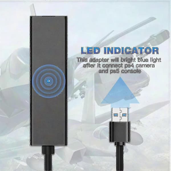 PS5 VR-kameraadapter, USB 3.0-omvandlarkabel för PSVR & PS5-konsol - VR-speltillbehör