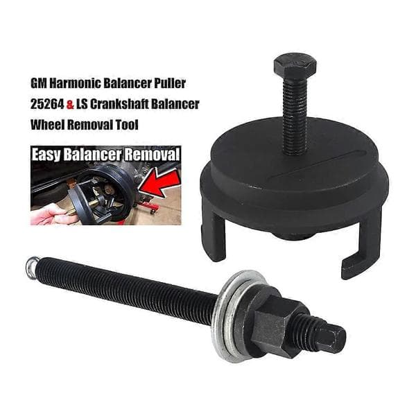 LS Harmonic Balancer Installation Puller Pulley Tool Kit för Chevrolet SBC BBC GM 5.3 5.7 6.0 6.2L Svart