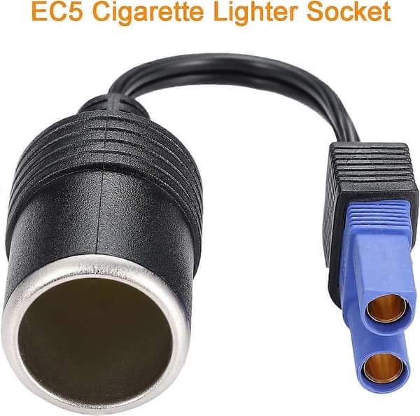 2 st EC5 cigarettändaradapter för minibilbatteribooster, EC5 minibilstartkablar