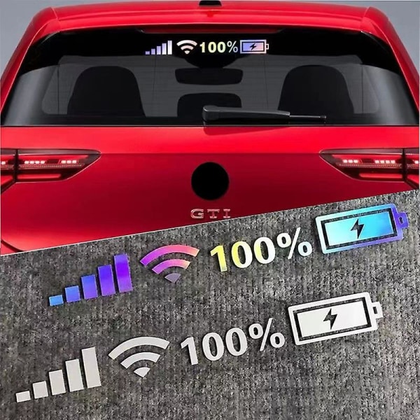 Auton tuulilasitarrat Signaali Wifi Power Vinyyli Tarra Matkapuhelin Autotarrat Auton ulkotilojen Koristetarrat - Autotarrat Colorful 45x5cm