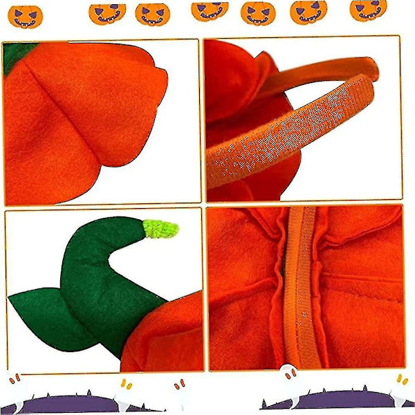 3 st Halloween Pannband Pumpa Hat Dam Pumpa Kostym Pumpa Hårband Hårbåge Pumpa Festtillbehör