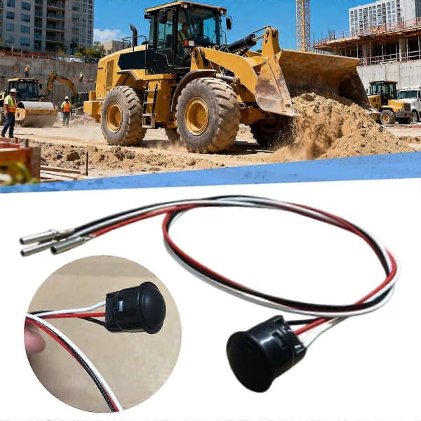Erstatningsjoystickknap med kabel til gravemaskineafbryder reservedel Black Button 3 Line