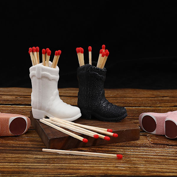 Cowboy Boot Match Holder - Fyrstikkholder Med Striker - Baderom Match Holder - Cowboy Boot Decor Cowgirl - Veldig søtt tillegg til interiør Pink