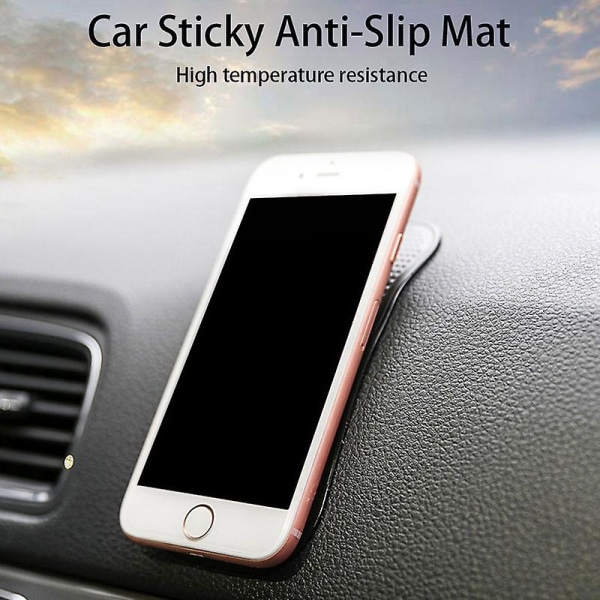 Anti-sklimatte Universal Car Dash Dashboard Sticky Anti-Slip Mat Gps Holder Supportor Matte Telefonstativ Bilinteriørtilbehør| | Transparent
