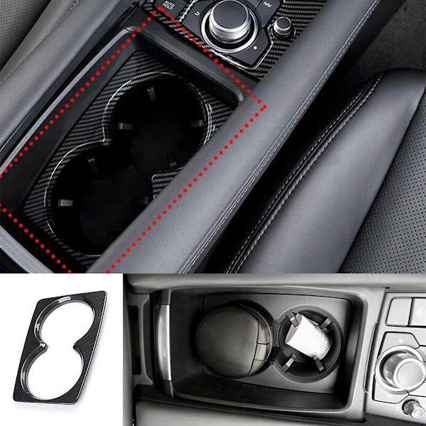 För Atenza 2020-2022 Bil Center Console Vattenkoppshållare Cover Ram Panel Trim Dekal Tillbehör