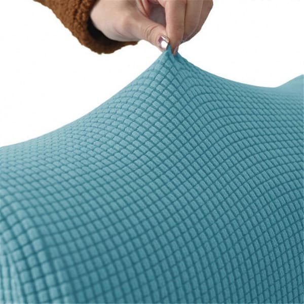 Sett med 2 plysj-armlenebeskyttere i polyester for sofa, til hjem og kontor, turkisblå Light  Coffee