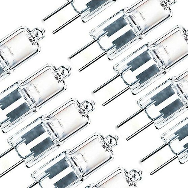 10-pack G4 Jc typ halogenlampor, 20w 12v klara lampor, perfekt för hembelysning, test krävs