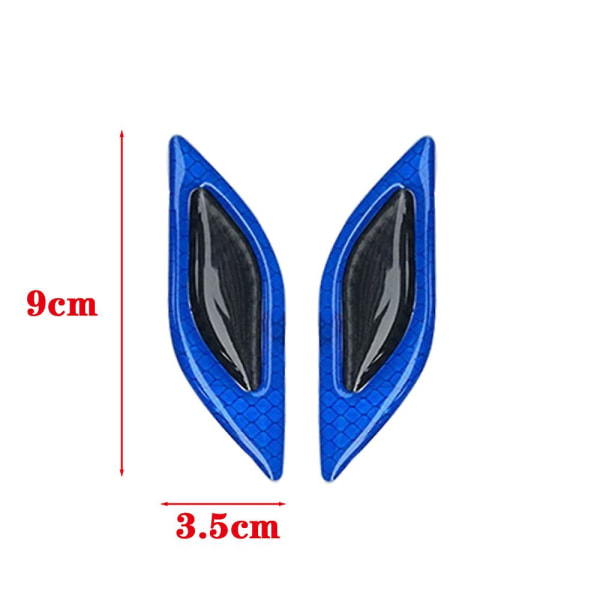 6 stk/sett Carbon Fiber Bil-klistremerke Reflekterende Strips Auto Truck Motorsykkel Refleks Strips Sikkerhet Anti-ripe Advarsel Stickers - Refleks Strips blue