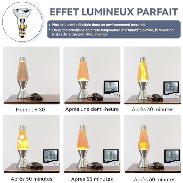 Lava Lampe Pære 25w E14 R39 Varmt Hvid Varmt Hvid Reflektor Pære Ses Lille Edison Skrue Glødepære (pakke Med 4)