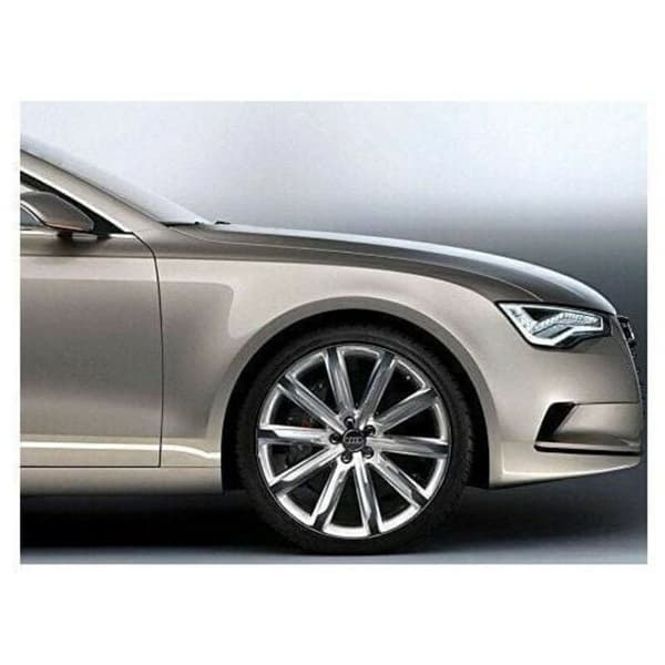Sæt med 4 hjulemblem-navkapsler 4f0601165 N, til 135 mm hjulkapsler til Audi (sølv) Grey