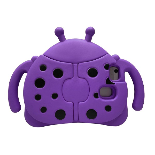 Kid Mariehøne etui til Samsung Galaxy Tab A7 Lite 8.7 T220 T225 2021, Kickstand Heavy Duty stødsikkert cover, holdbart Purple