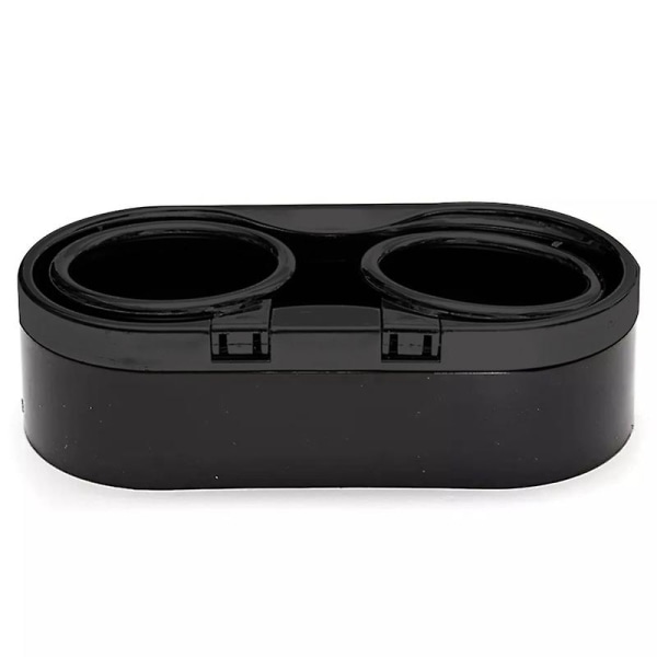 Dual Hole Bilkoppholder Drikkevann Kaffeflaske Sammenleggbar Holder Kan Mounts - Drikkeholdere Black