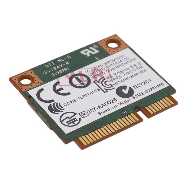 Dual Band 2.4+5g 300m 802.11a/b/g/n Wifi Bluetooth 4.0 Langaton Half Mini Pci-e Card for Hp Bcm9432